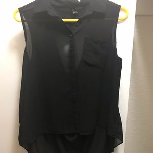 Sheer black top